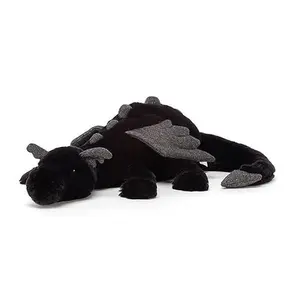 Jellycat Onyx Dragon Stuffed Animal, Mythical Plush Toy, Jellycat Onyx Dragon Soft Plush Toy, Cute Onyx Dragon Plush Toy