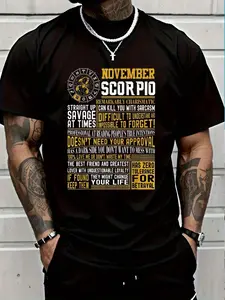 100% Cotton Best Born In November Scorpio Facts Shirts For Mens, Womens T-Shirt Women's Men's Graphic Tee Crew Neck summer vacation Tops