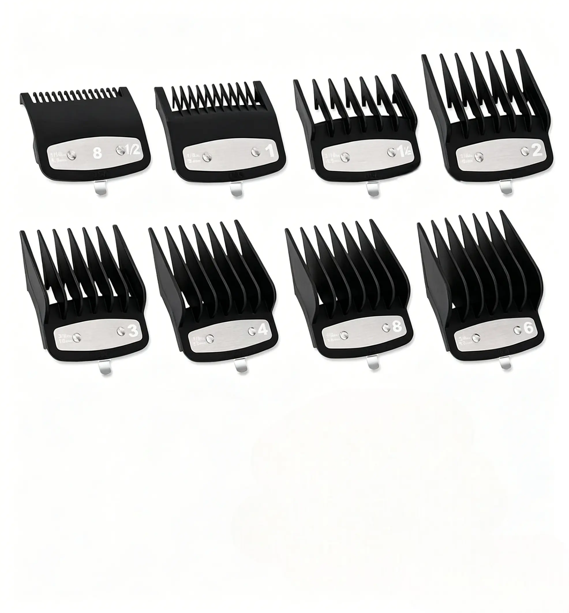 Professional for Wahl Clipper Guards Set, 8 Pcs Coded Cutting Guides #3170-400- 1/16” to 1” Compatible with All Wahl Clippers
