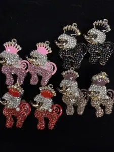 (334-336+290) 2PCS Crown Dog Rhinestone Charms | Cute Luxury DIY Jewelry Accessories
