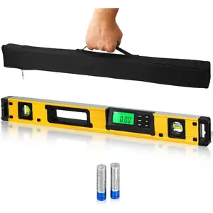 24 Inch  Digital Level, LCD Screen   Level Tool with  & Case, IP54 Dust and  Digital Torpedo Level & Protractor, 24" Precision Slope Leveler Measurement Tool