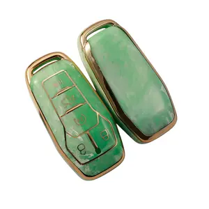 Ford Key Fob Cover Premium Soft Full Protection Key Case Shell Compatible with 2013-2016 Ford Fusion 2015-2017 Ford Mustang F-150 Explorer