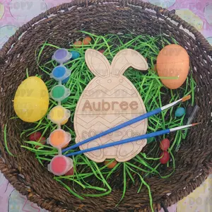 Personalized Custom Paint your own Chevron Easter basket stuffer filler with primary color paints included