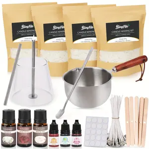 Blingfun Candle Making Kit, DIY Candle Making Supplies Include Melting Pitcher, Soy Wax, Essential Oils, Candle Dye, Wick Stickers, Holder, Complete Set Wax Melts