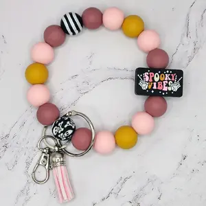 Halloween Spooky Vibes Wristlet Keychain - Clearance Sale