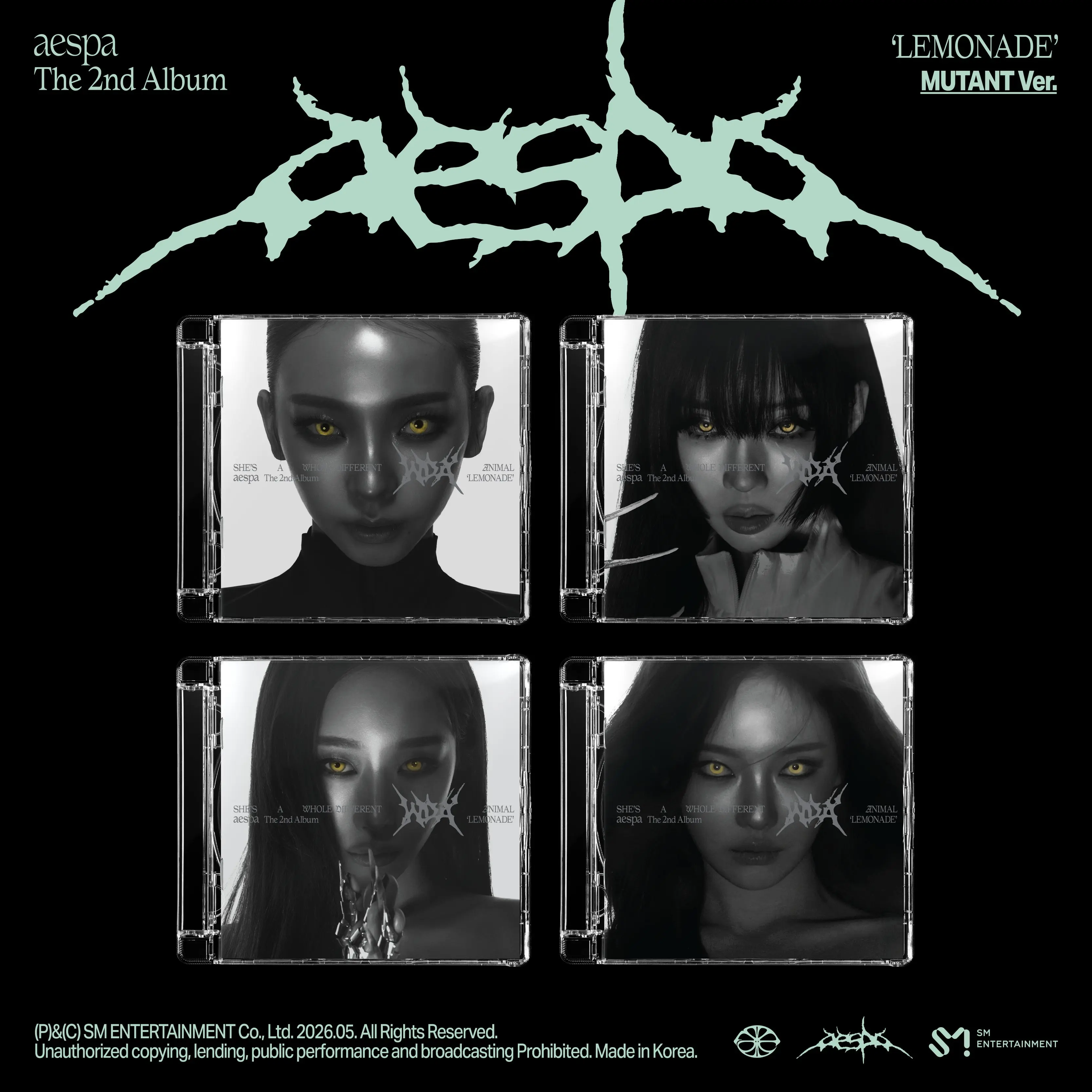 [PRE-ORDER] aespa - The 2nd Album ‘LEMONADE’ (MUTANT Ver.)