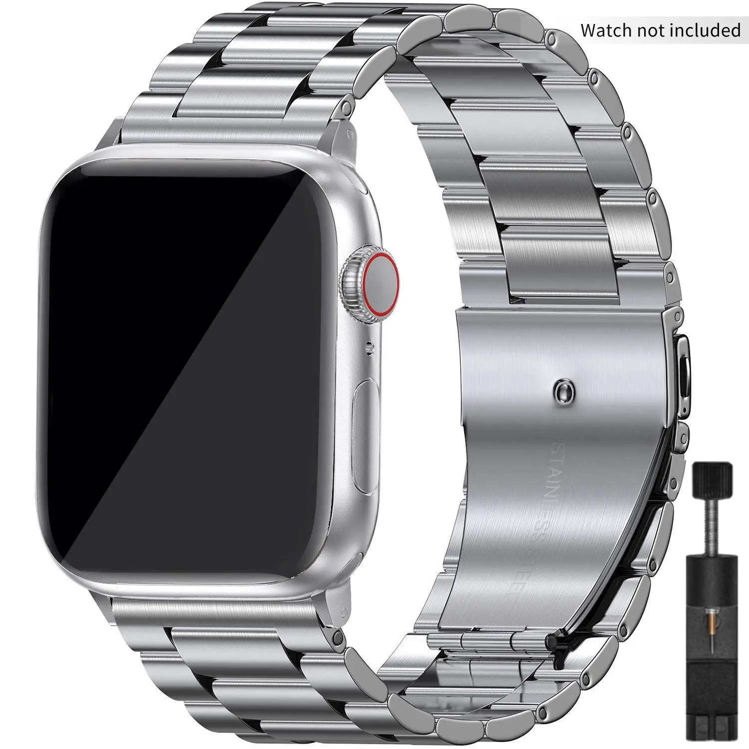 Stainless Steel Watch Band (Band Only), Durable Watch Band for Apple Watch Ultra2 Series 10 9 8 7 6 5 4 3 2 1 SE, Smart Watch Accessories, Wearable Tech Accessories