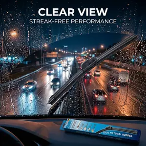 2-pack Frameless Windshield Wiper Blade – Quiet Streak Free Performance, Durable Replacement with Adapter Set for Cars SUVs and Trucks, All Weather Auto Wiper for Clear Visibility in Rain Snow and Dust All-Weather Premium