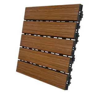 212 MAIN Aura 5011917 Snap-On Edges Honey Teak Composite Deck & Balcony Tiles - 12x12 in, 6 sq. ft Pack of 6, Outdoor Sailing Water Sports Accessory