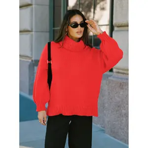 Let Love In Knit Sweater Red