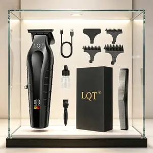 902 Professional Hair Trimmer for Men Cordless Beard and Mustache Trimmer Rechargeable Electric T Liners Clippers with Led Display and Luxury Gifts Box to Son Husband Father Men Gift