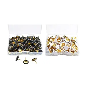 200Pcs Bulletin Board Thumb Tacks Decor Arts Wall Thumbtacks Marker Office Organization Flat Back Push Pins for School Office Notice Working