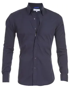Wrinkle Resistant Broadcloth - Midnight Blue