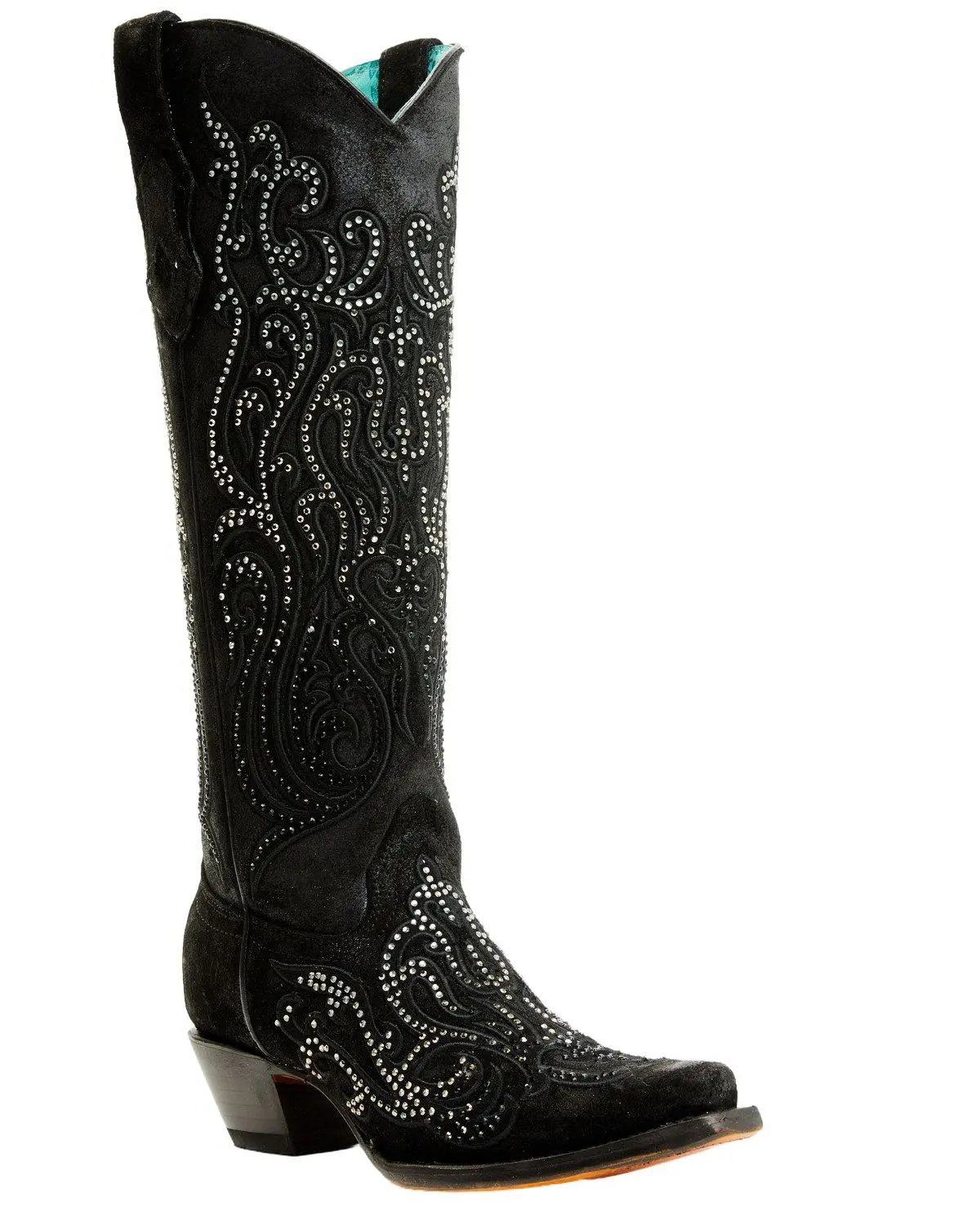 Corral Women's Women'S Crystal Embroidered Tall Western Boot Snip Toe - C4097