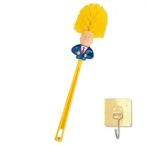 Funny Quirky Trump Shaped Toilet Brush and Free Wall Hook Gag Gift Humorous Cleaner Make Toilets Clean Again Creative Bathroom Prank Tool Novelty Decor Item Viral on TikTok Unique Gift for Friends Adults No Base Included
