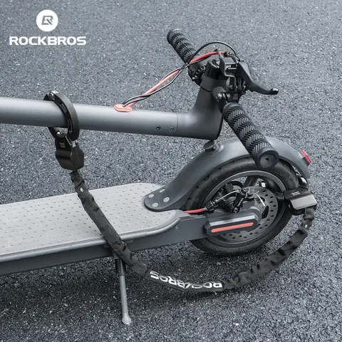 ROCKBROS Heavy-Duty Anti-Theft Bicycle Chain Lock - 23.4 inches/59.5cm A3 Chrome-Plated Steel Handcuff Link Lock, Copper Key Cover, ABS Housing, 502g Cycling Equipment for Daily Commuting City Bikes, Ebike Accessories