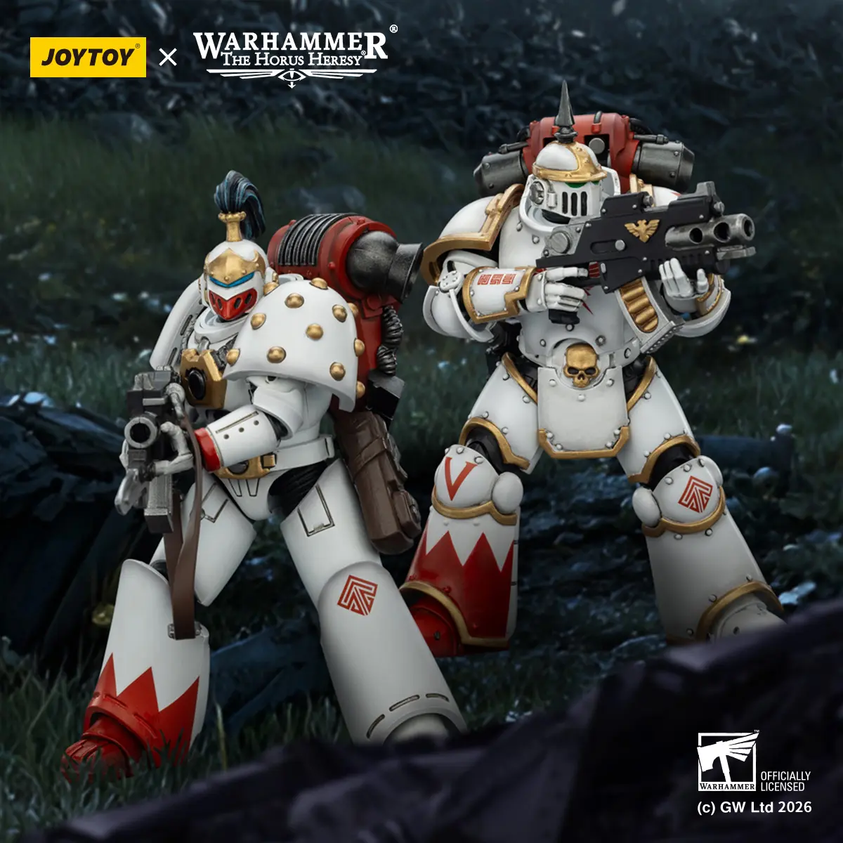 JOYTOY Warhammer "The Horus Heresy" 1/18 Action Figures White Scars MKIll & MKVI Tactical Legionary