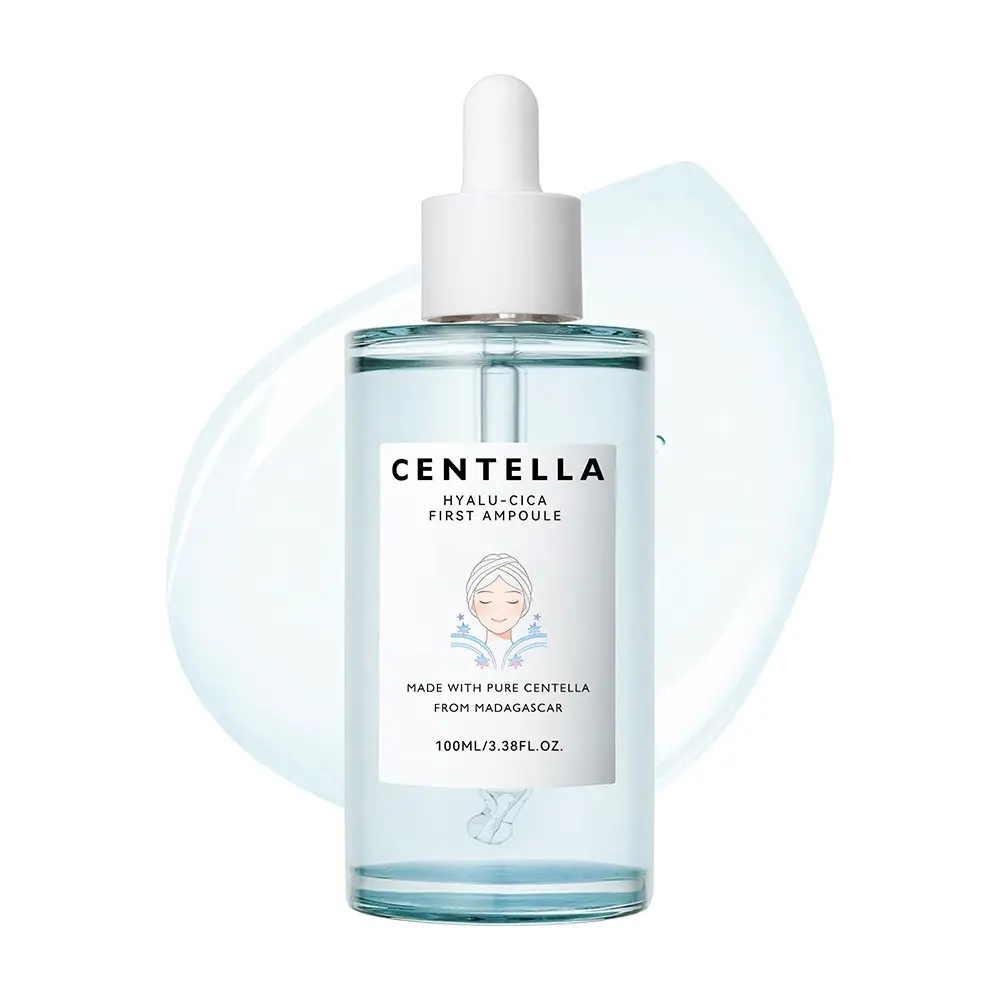 Madagascar centella ampoule essence liquid, Face Ampoule, Serum, Centella Hydration, with natural hyaluronic acid and nicotinamide, moisturizing, Calming, Hydrating and soothing formula, deep moisturizing skin, daily skin care light centella essence