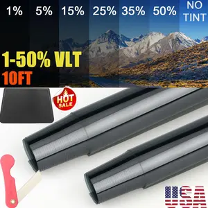 20" x 10FT Uncut Car Window Tint Film Roll 5-50% VLT Car Home Office Glass