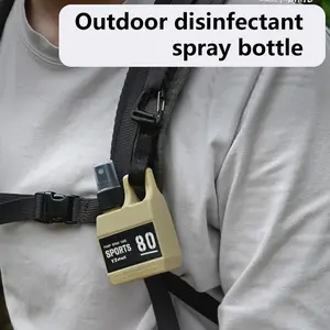 Portable Outdoor Spray Bottle Set of 2 with Keychain, Ultra Small Compact 80ML Press Type Travel Sprayer, Reusable Leak-Proof Cap, Travel Friendly