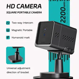 mini Security Camera 1080p ，Wired,Indoor/Outdoor Pan Tilt Zoom(PTZ)w/ 360Degree Motion Tracking, Color Night Vision, HD, WiFi cctv Black Local cameras for home