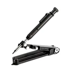 Multi-Function Scribing Tool, Aluminum Alloy Scribe Tool with Deep Hole Pencil, Compass Contour Gauge for Floor Corner Marking, Hand Tools