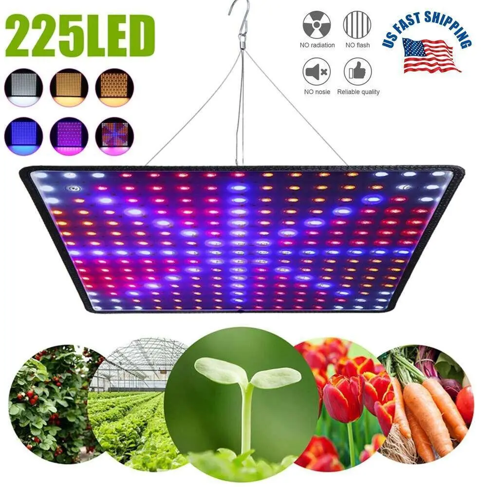 45W Energy-Saving LED Grow Light Panel Bulb - Full Spectrum Light with UV+IR Plant Boost, Red-Blue, 85-240V, Protective Cable Covers for Indoor Grow Rooms, Greenhouse Plant Care & Support