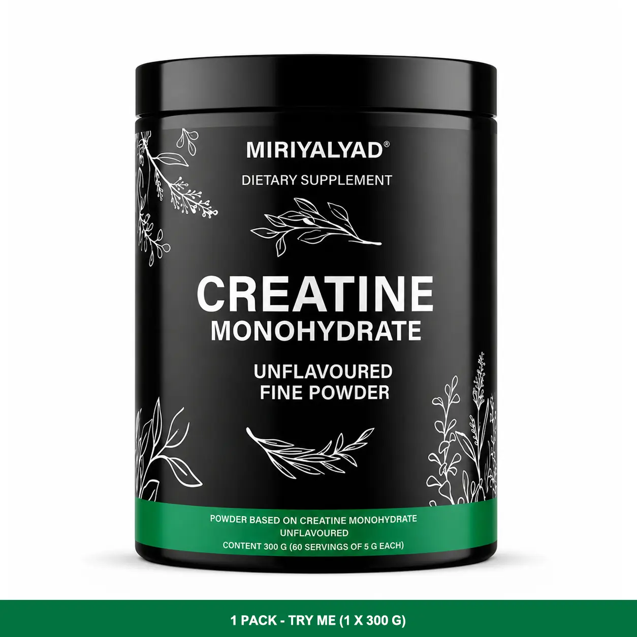 Creatine Monohydrate Powder, Micronized Unflavored Fine Powder, Single Ingredient Formula, 300g Per Bottle, Easy to Mix, Energy, Focus, Clarity, Daily Supplement, Local Warehouse, Menopausal Use, Feminine Care Regulate Ph Balance, Men & Women Healthcare V