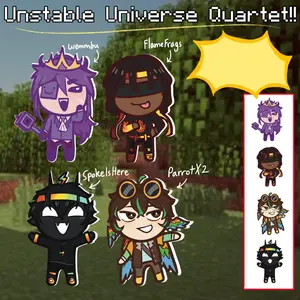 Unstable Universe Quartet Keychains