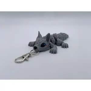 Mini Wolf Articulated Keychain - Perfect for Keys and Accessories
