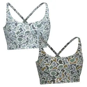 Women's Camo Sports Bra, Casual, Comfortable and Fashionable Outdoor Sportswear