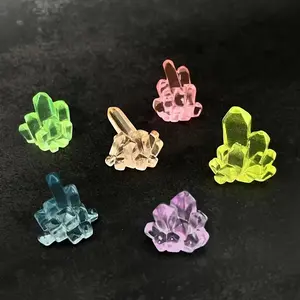 6-Piece Crystal Cluster Mini Set for D&d, War Games, Pathfinder, Perfect for Tabletop Rpgs, Terrain, Scatter Plots