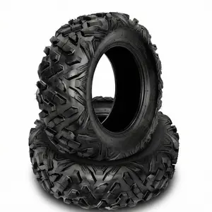 Premium 25x10-12 ATV UTV Tires Heavy Duty All Terrain Mud Sand Off Road Compatible with ATV UTV DAV110 AT24X10-12 Set of 2 Tires