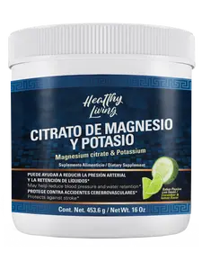 Citrato de Magnesio y Potasio en polvo / Magnesium Citrate & Potassium 16 Oz