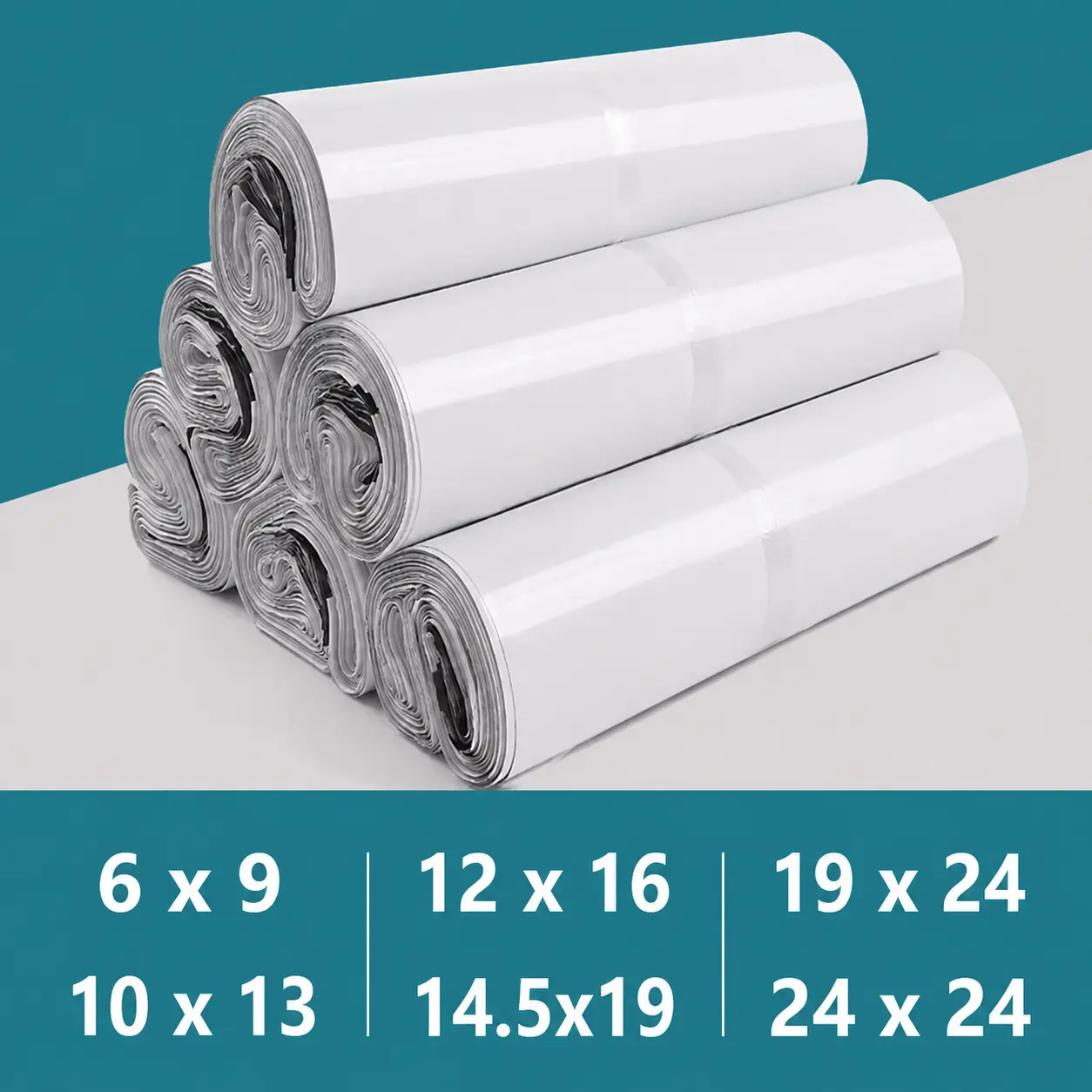 Poly Mailers Shipping Bags, Self Seal Waterproof Plastic Mailing Envelopes, Multiple Sizes & Thickness for eCommerce Shipping Polymailers