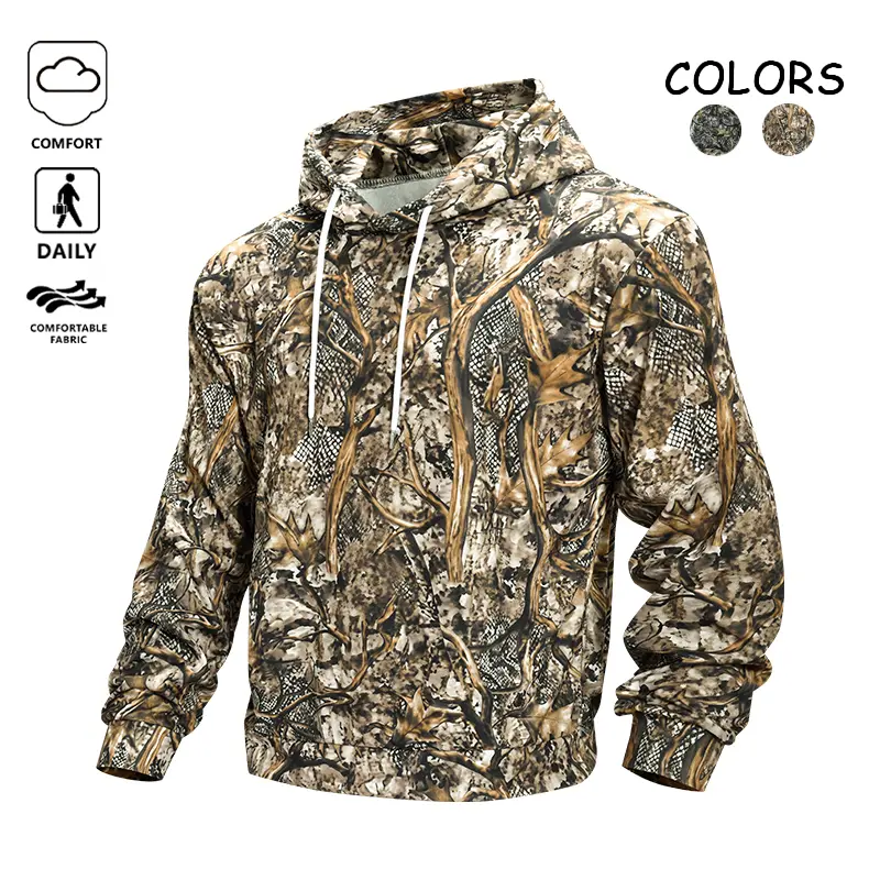 Men's Stylish Casual Fashion American Camouflage Hooded Sweatshirt - Menswear Tops for Spring/Autumn, Retro Minimalist Workwear, Breathable Comfortable Long-Sleeve Street-Style Cardigan for Daily Wear backtoschool