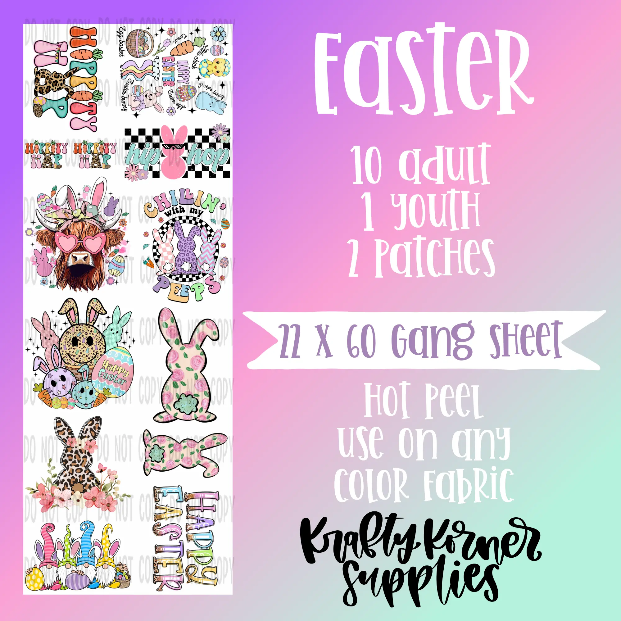 Easter Gang Sheet, 22 x 60 Easter Gang Sheet, 22 x 60
