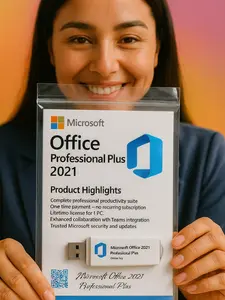 Microsoft Office 2021 Professional Plus Lifetime USB Delivery for Windows Only for windows 10,11