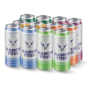 Ranch Fuel Energy Drink | Zero Sugar | 12 Pack Beverage | 200 mg Natural Caffeine | No Artificial Colors | Carbonated Filtered Water - Sport
