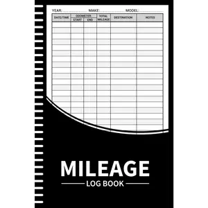 Mileage Log Book: Auto Mileage Journal, Odometer Tracker Logbook, Truck and Car For Small Business or Personal Taxes ( 105 Pages "6x9" Inches )