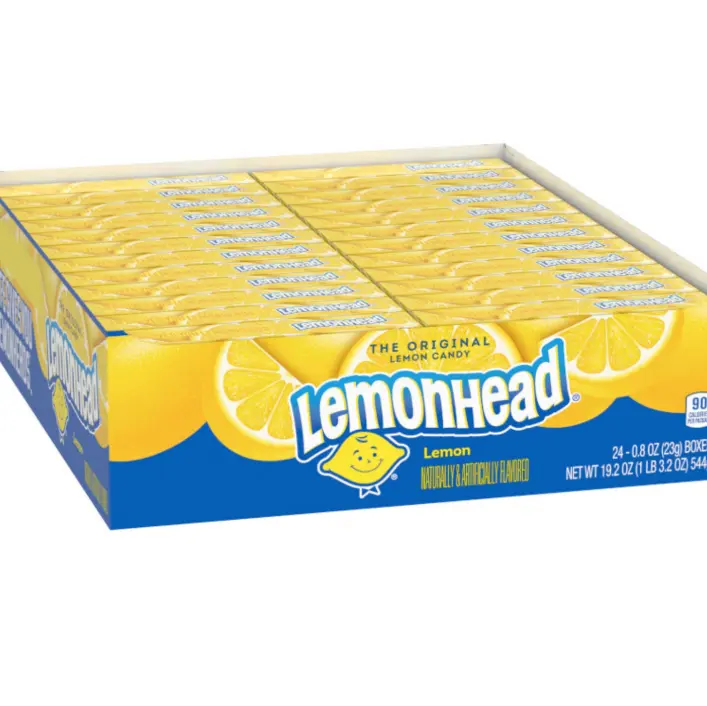 Lemonhead Hard Lemon Candy, 0.8 Ounce Boxes (Pack of 24)