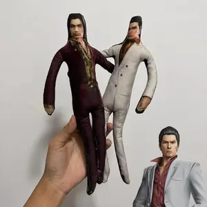 Game Yakuza Kiryu Kazuma Cosplay Plush Cotton Stuffed Dolls Mascot Slender Twistable Shape Abstract Model Room Decoration Gifts