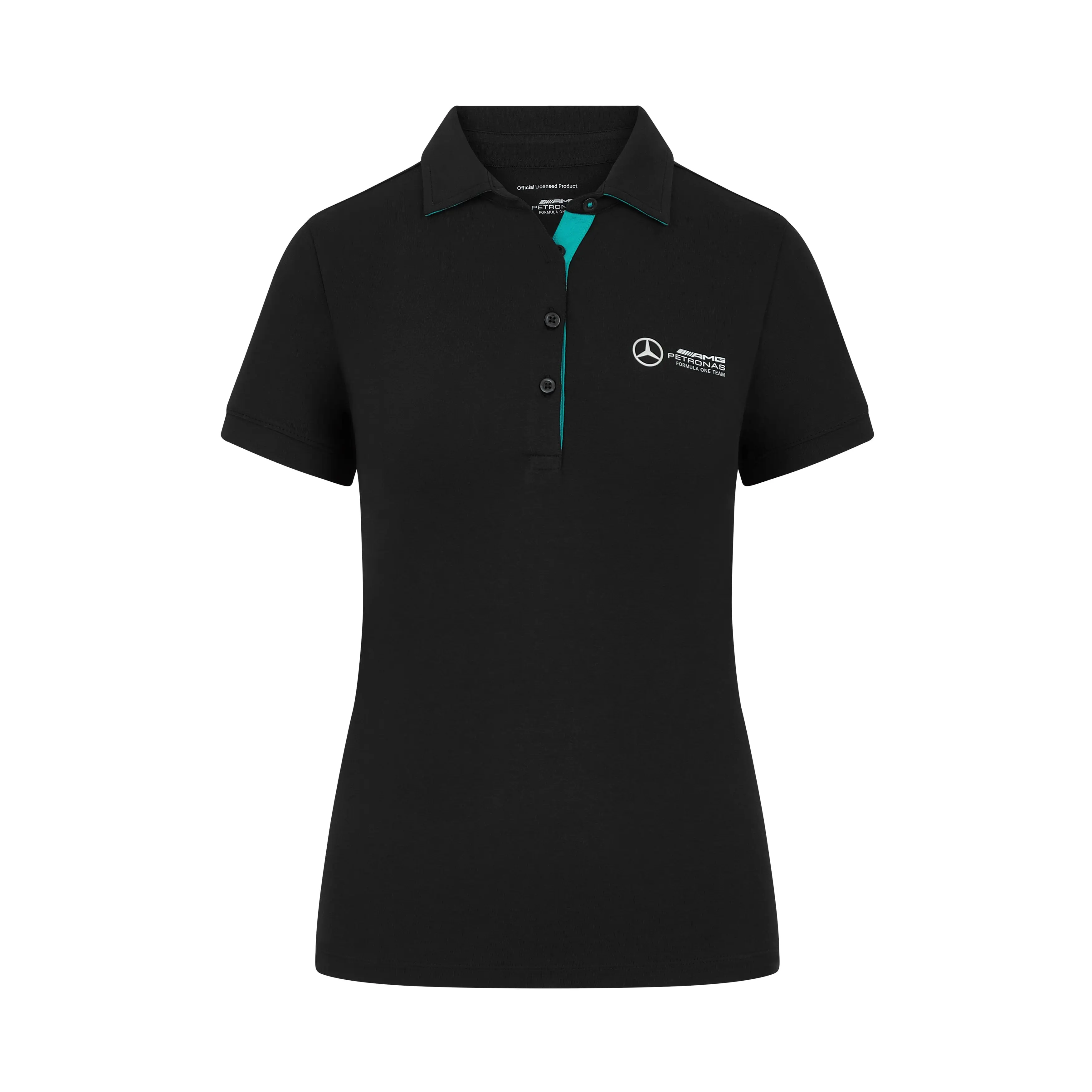 Mercedes AMG Petronas F1 Women's Classic Polo Shirt - Black/Green