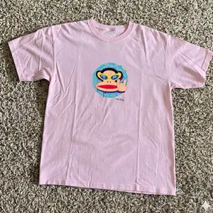 Pink Paul Monkey Cotton Baby Tee – Y2K Aesthetic Graphic Top
