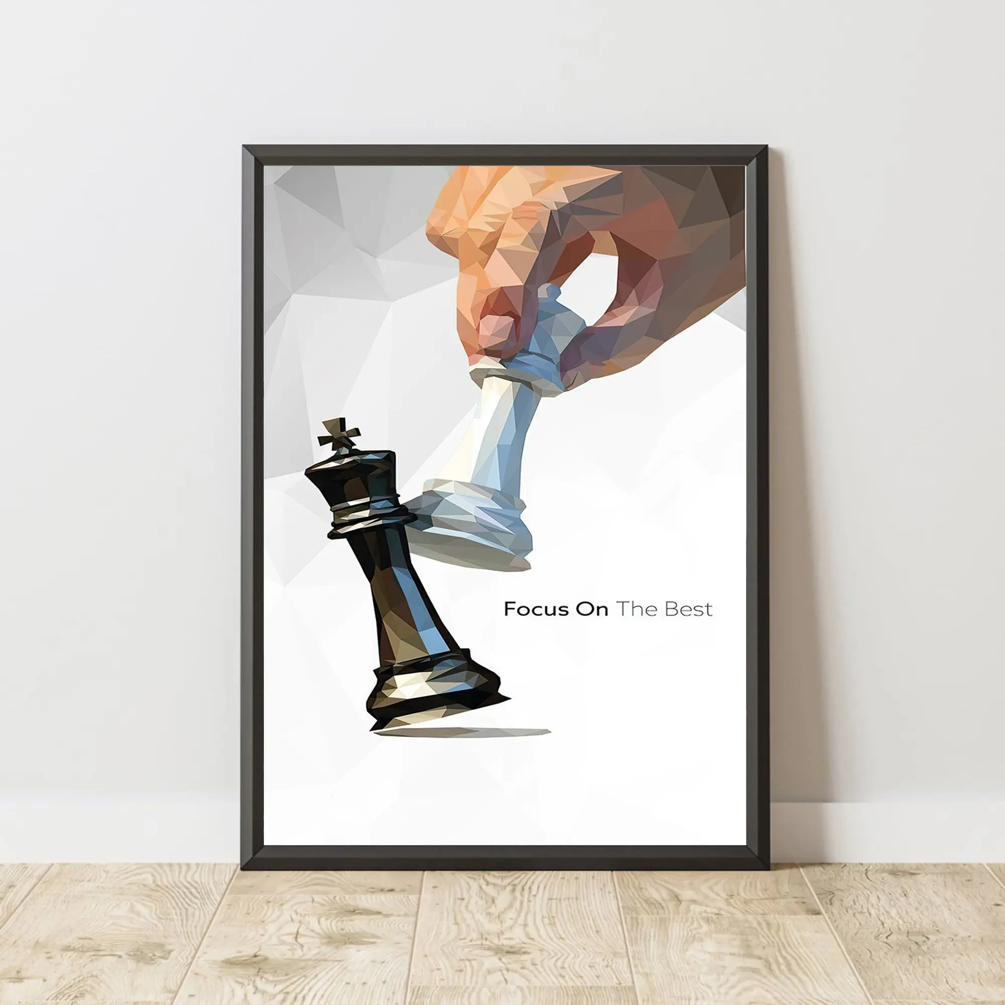 Creative Chess Piece Poster Canvas Art Print, Modern Wall Decor for Living Room Bedroom Restaurant Coffee Shop, Artwork For Walls, High-End Artwork