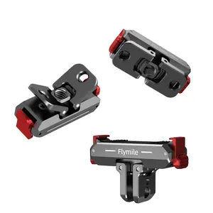 Flymile Magnetic Quick-Release Base Adapter for DJI OSMO Action6/NANO Foldable Dual Claw Base Photography Accessories