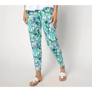 Isaac Mizrahi Live! Tall Printed 24/7 Stretch Tapered Ankle Pants