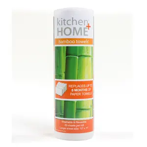 Bamboo Paper Towels - Heavy Duty Washable Reusable Rayon Unpaper Towels