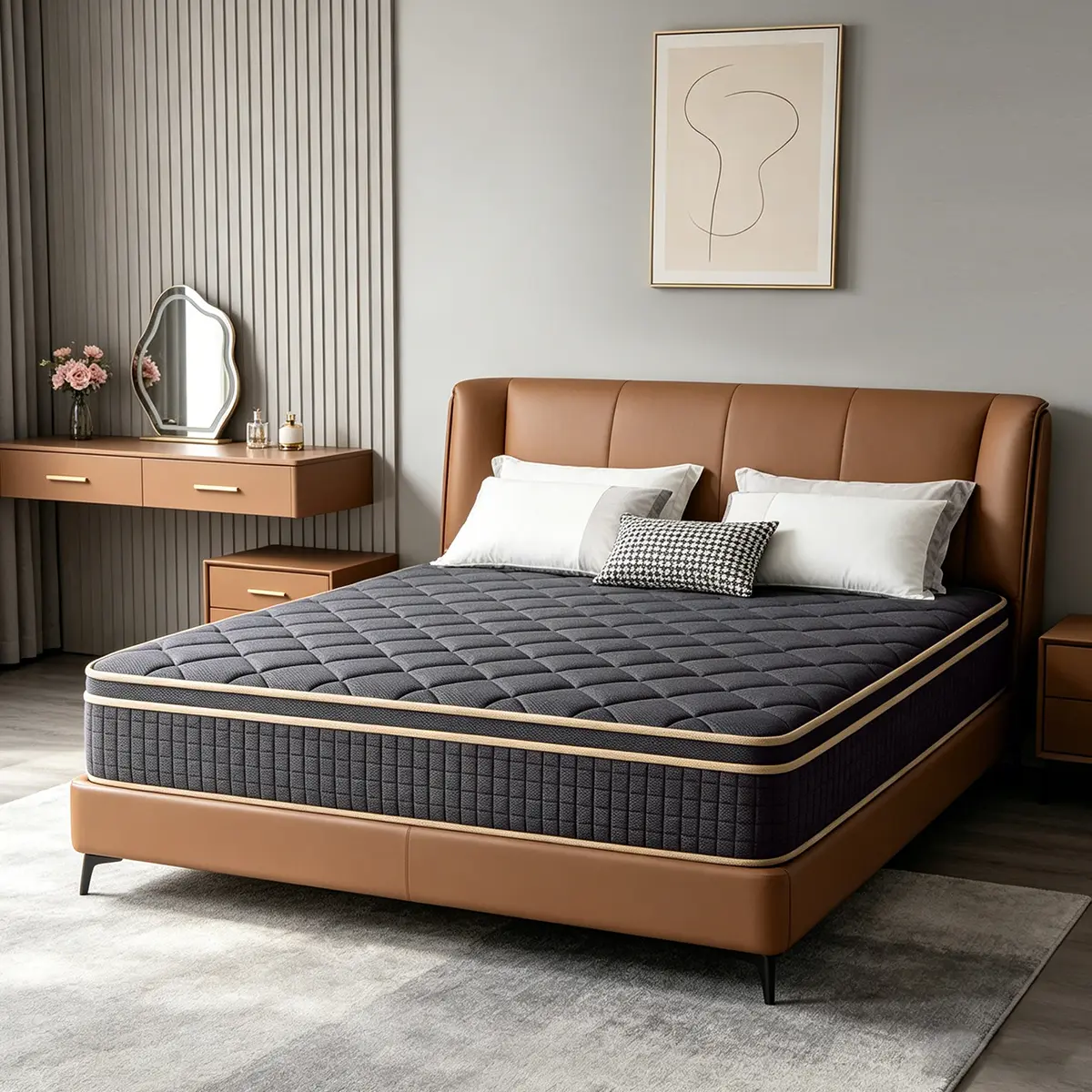 10/12/14 Inch Hybrid Mattress in a Box, Twin Full Queen King Medium Firm Pocket Spring Mattress, Individually Wrapped Coil Mattress with Edge Support, Pressure Relief, Motion Isolation