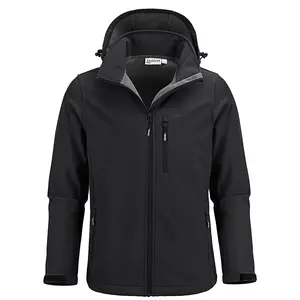 33,000ft Men's Softshell Jacket with Hood Fleece Lined Windbreaker Lightweight Waterproof Jackets for Hiking